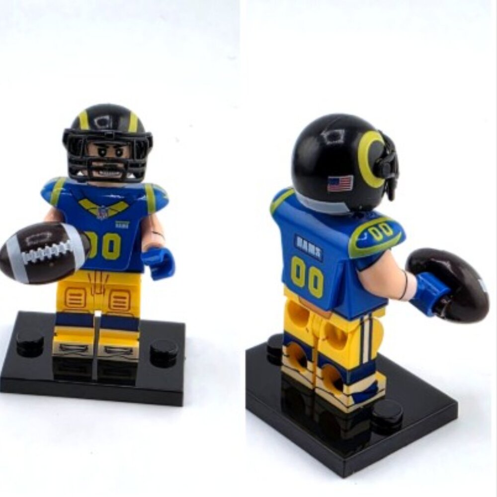 Los Angeles Rams Lego Compatible Los Angeles Rams Minifigure NFL Football